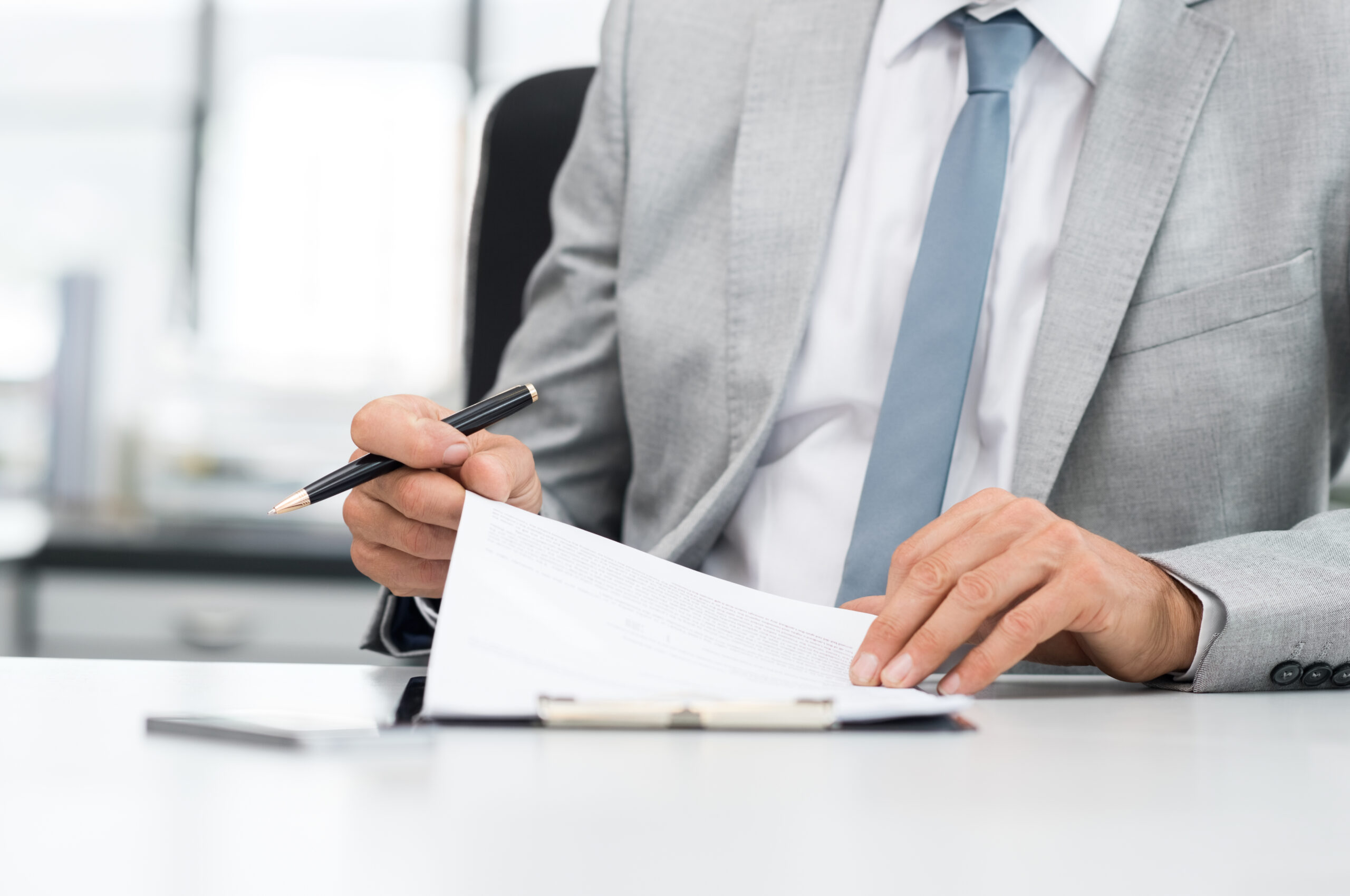 attorney reviewing documents