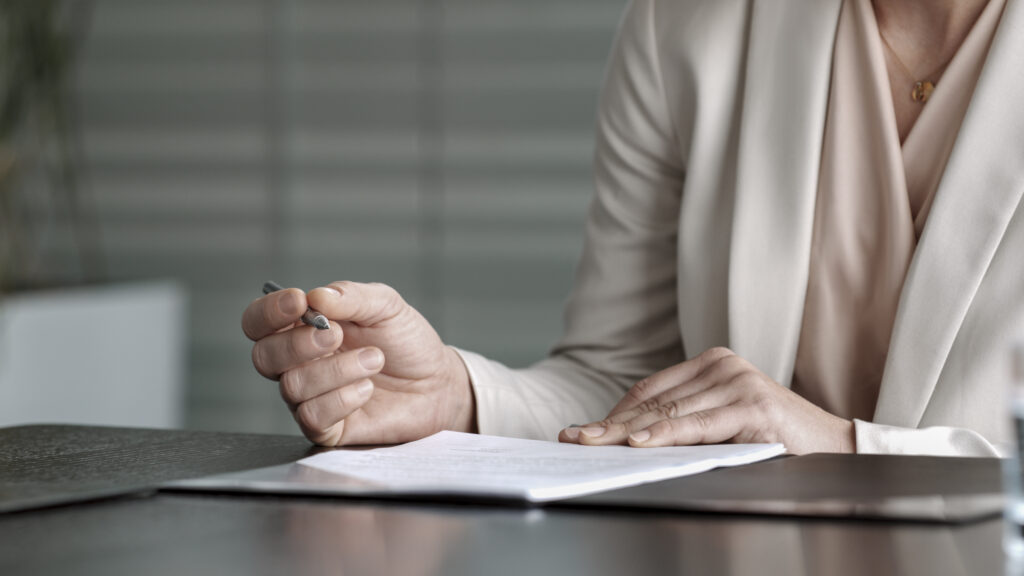 attorney reviewing legal documents